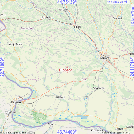 Plopșor on map