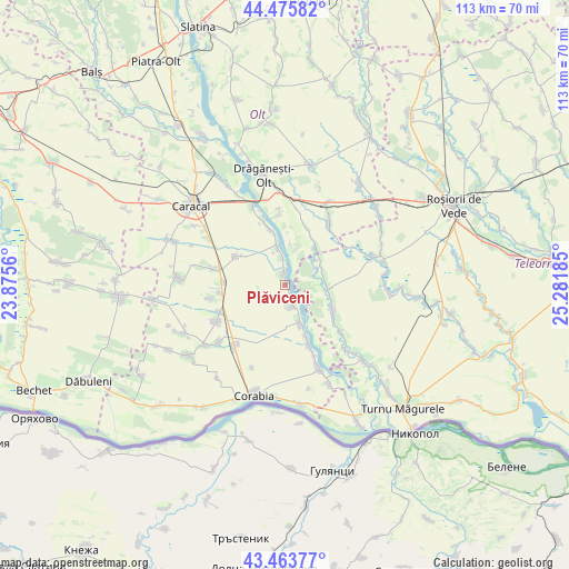 Plăviceni on map