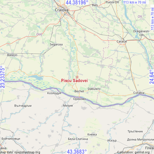 Piscu Sadovei on map
