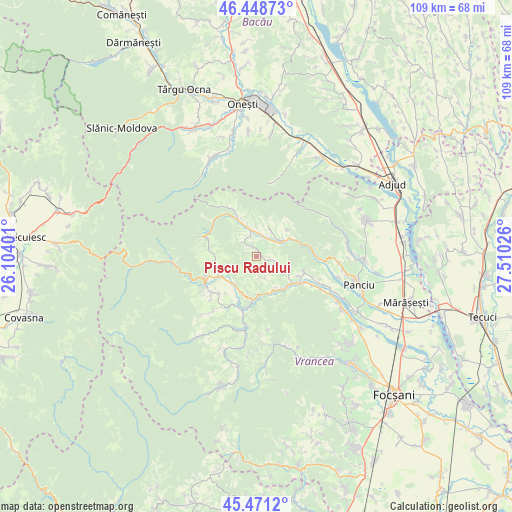 Piscu Radului on map