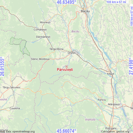 Pârvulești on map