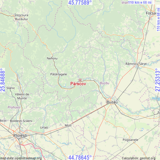 Pârscov on map