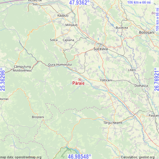 Pâraie on map