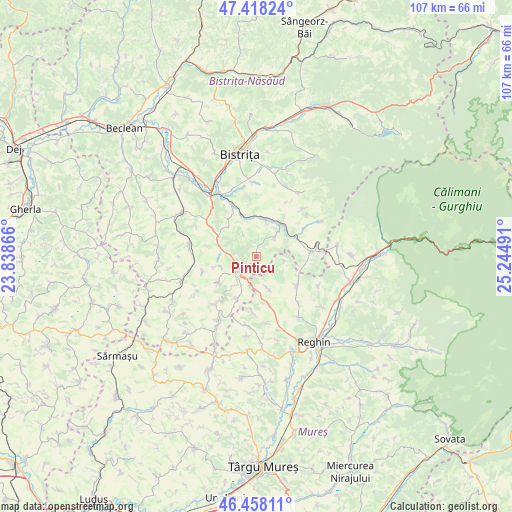 Pinticu on map