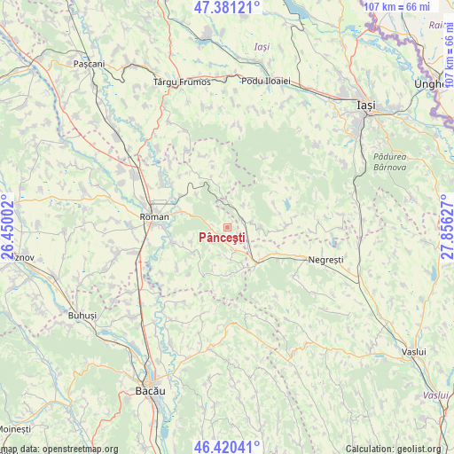 Pânceşti on map