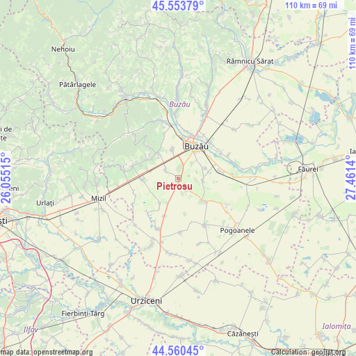 Pietrosu on map