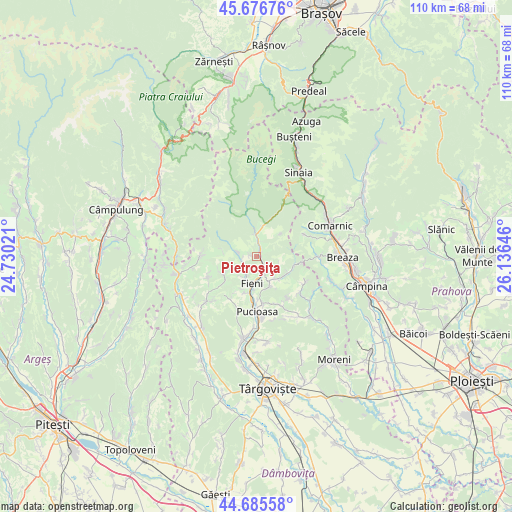 Pietroşiţa on map