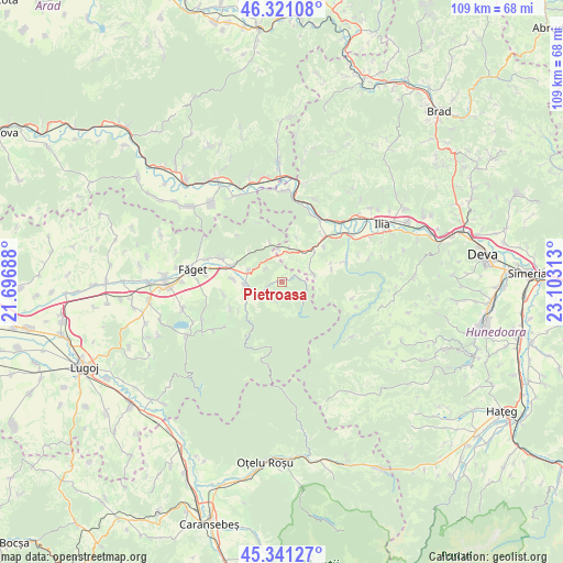 Pietroasa on map