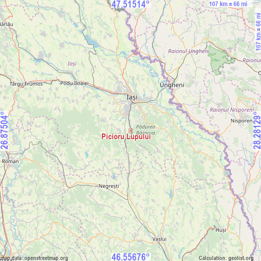 Picioru Lupului on map