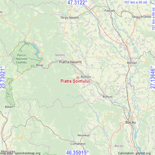 Piatra Şoimului on map