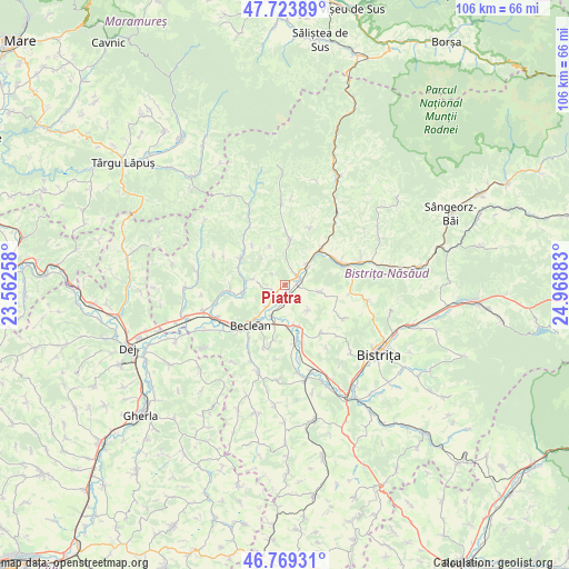 Piatra on map