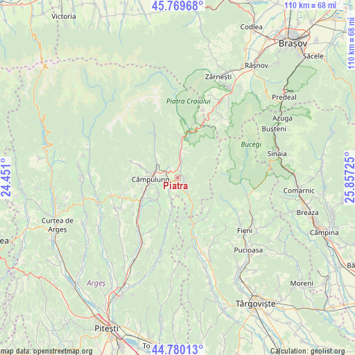 Piatra on map