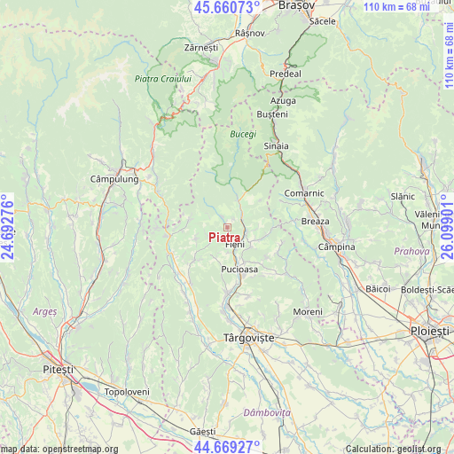 Piatra on map