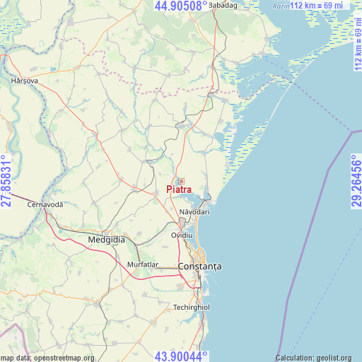 Piatra on map