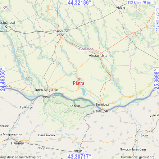 Piatra on map