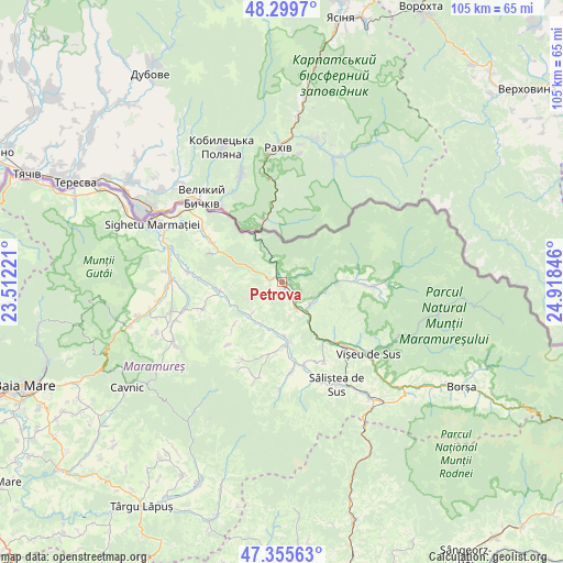 Petrova on map