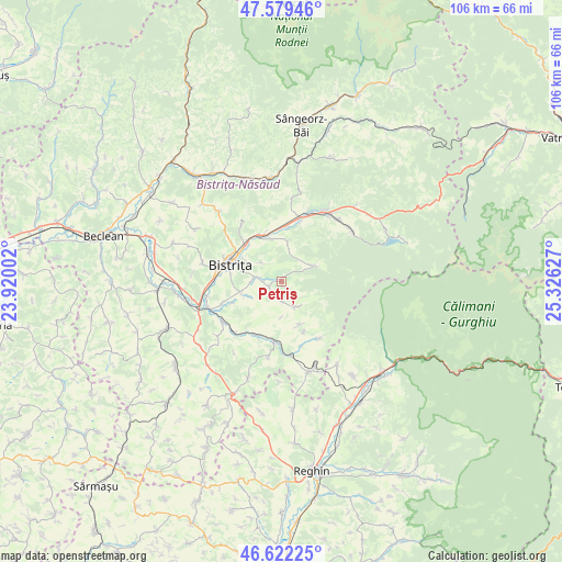 Petriș on map