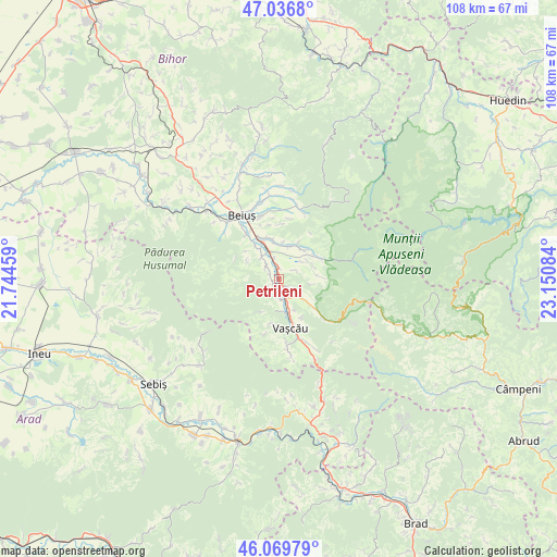 Petrileni on map