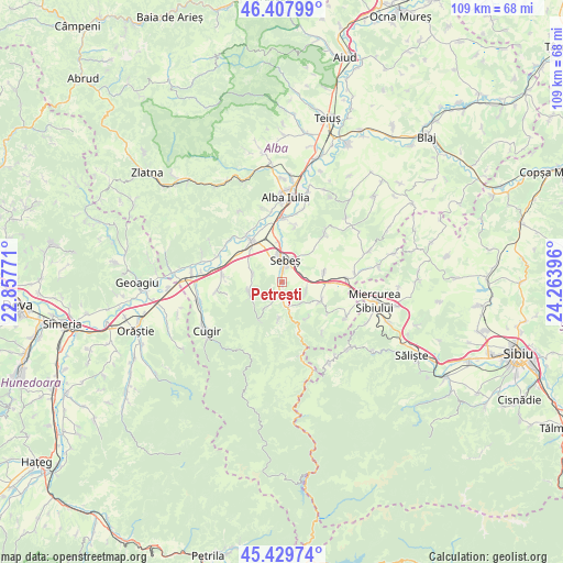 Petrești on map