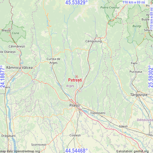 Petrești on map