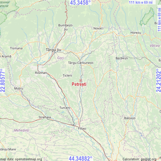 Petrești on map