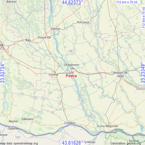 Pestra on map