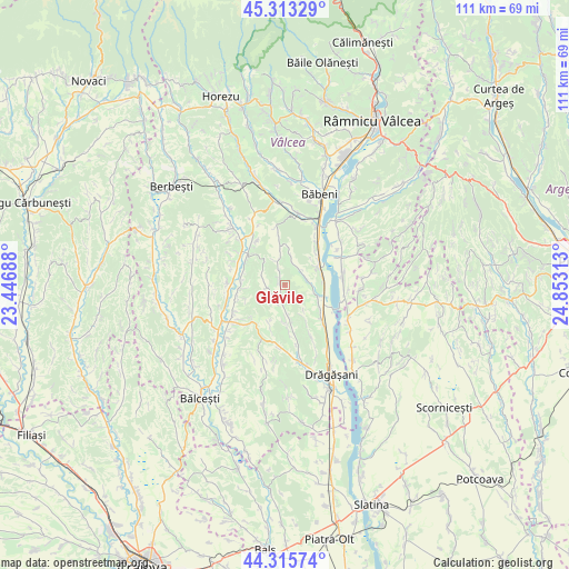 Glăvile on map