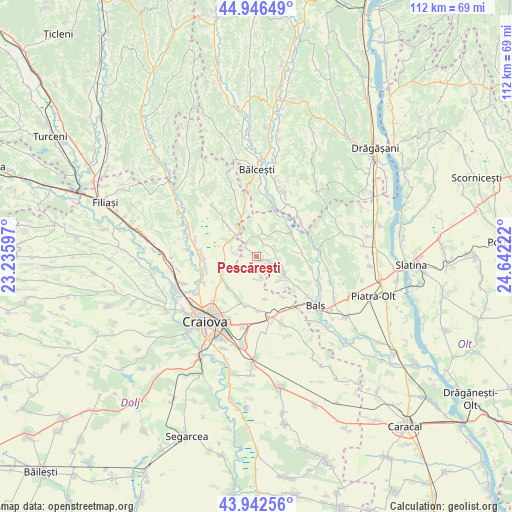 Pescărești on map