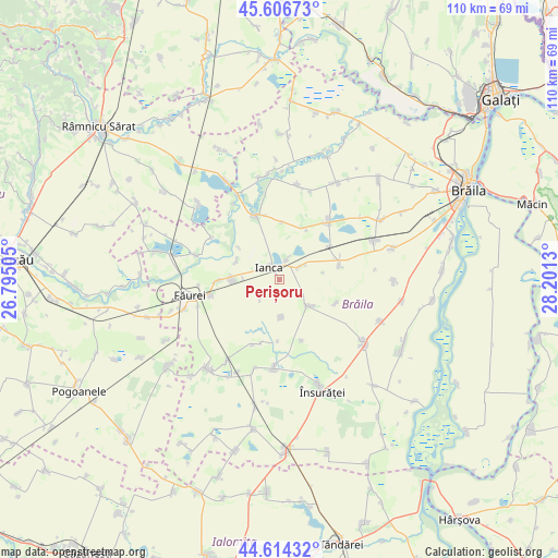 Perișoru on map