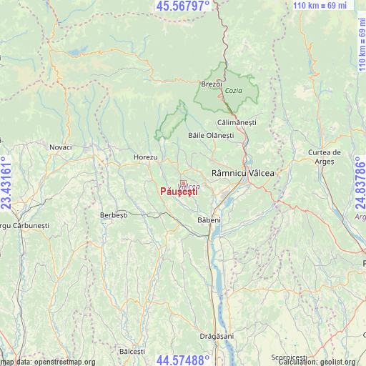 Păuşeşti on map