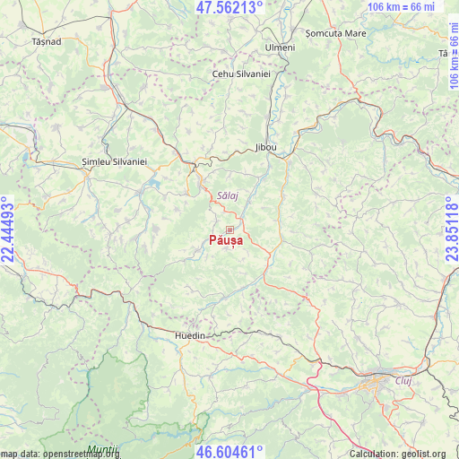 Păușa on map