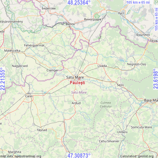 Păuleşti on map