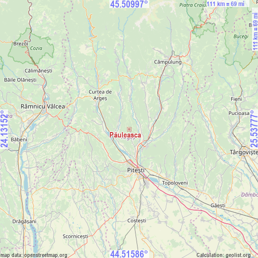 Păuleasca on map