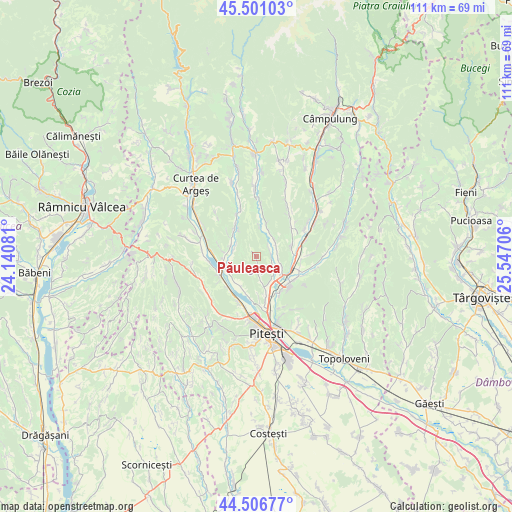 Păuleasca on map