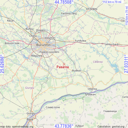 Pasărea on map