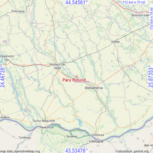 Păru Rotund on map