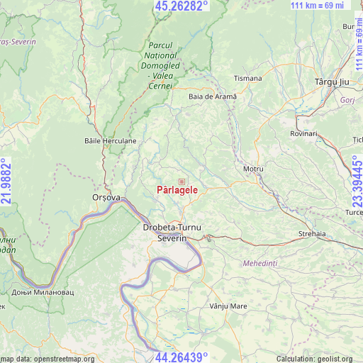 Pârlagele on map