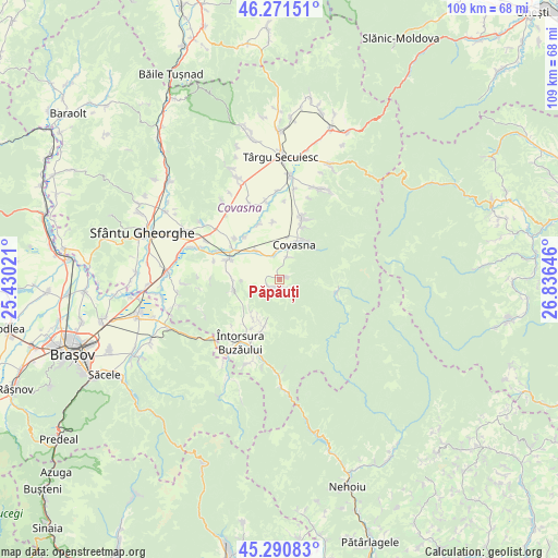 Păpăuți on map