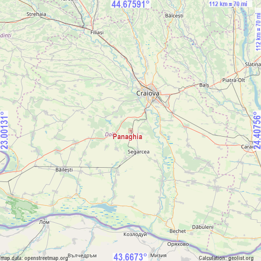 Panaghia on map