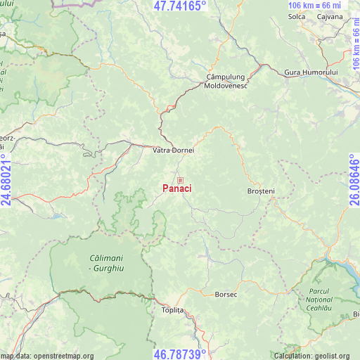Panaci on map
