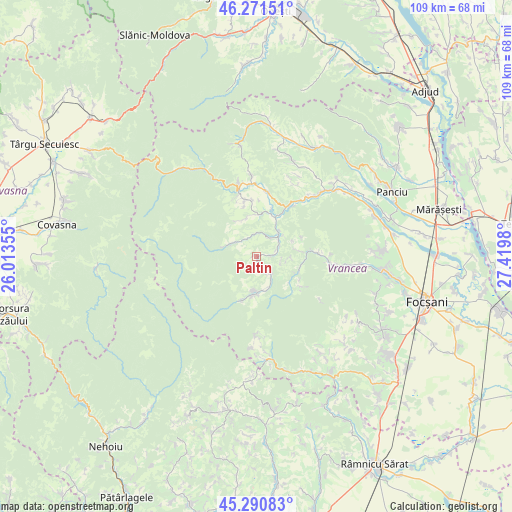 Paltin on map