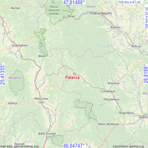 Palanca on map