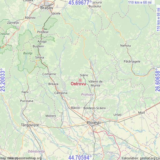 Ostrovu on map