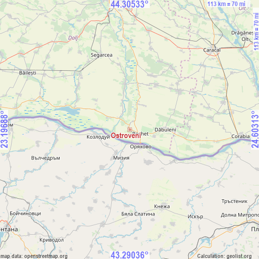 Ostroveni on map