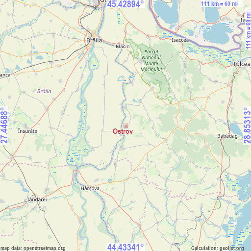 Ostrov on map