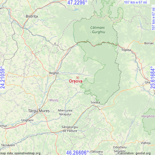 Orșova on map