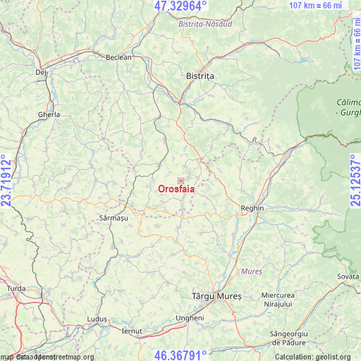 Orosfaia on map