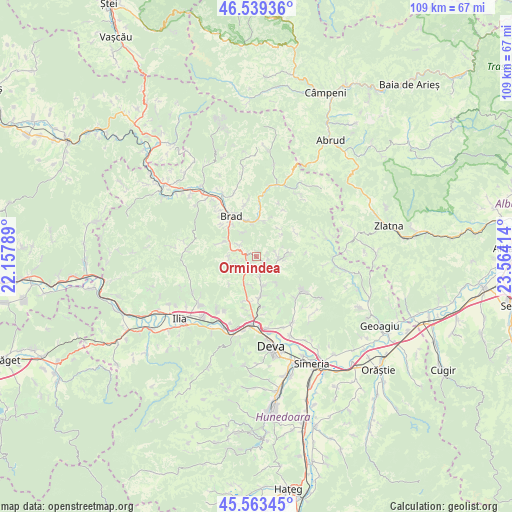 Ormindea on map