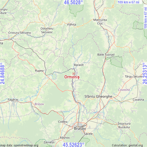 Ormeniş on map