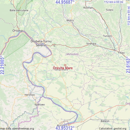 Orevița Mare on map